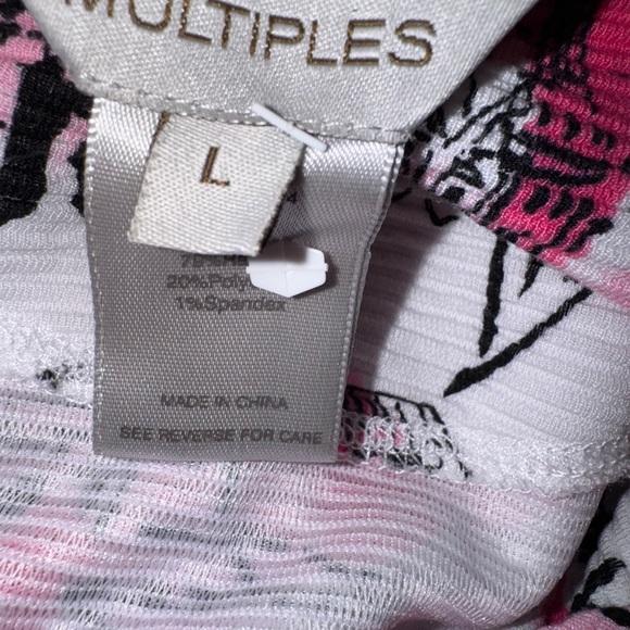 Multiples Pink and Black Paris Graphic Print Top - Picture 9 of 10